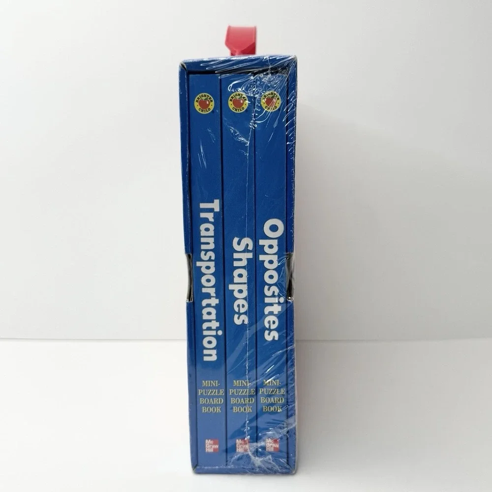 Vintage 2004 Brighter Child Early Learning Mini Puzzle Board Books Box Set